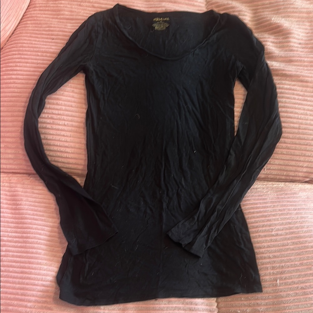 Women's Black Long Sleeve Top